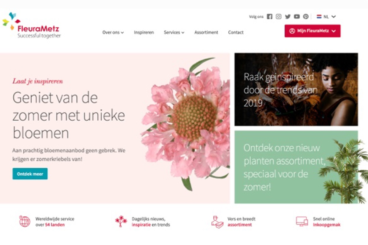 Rebranded website, more focus on the florist